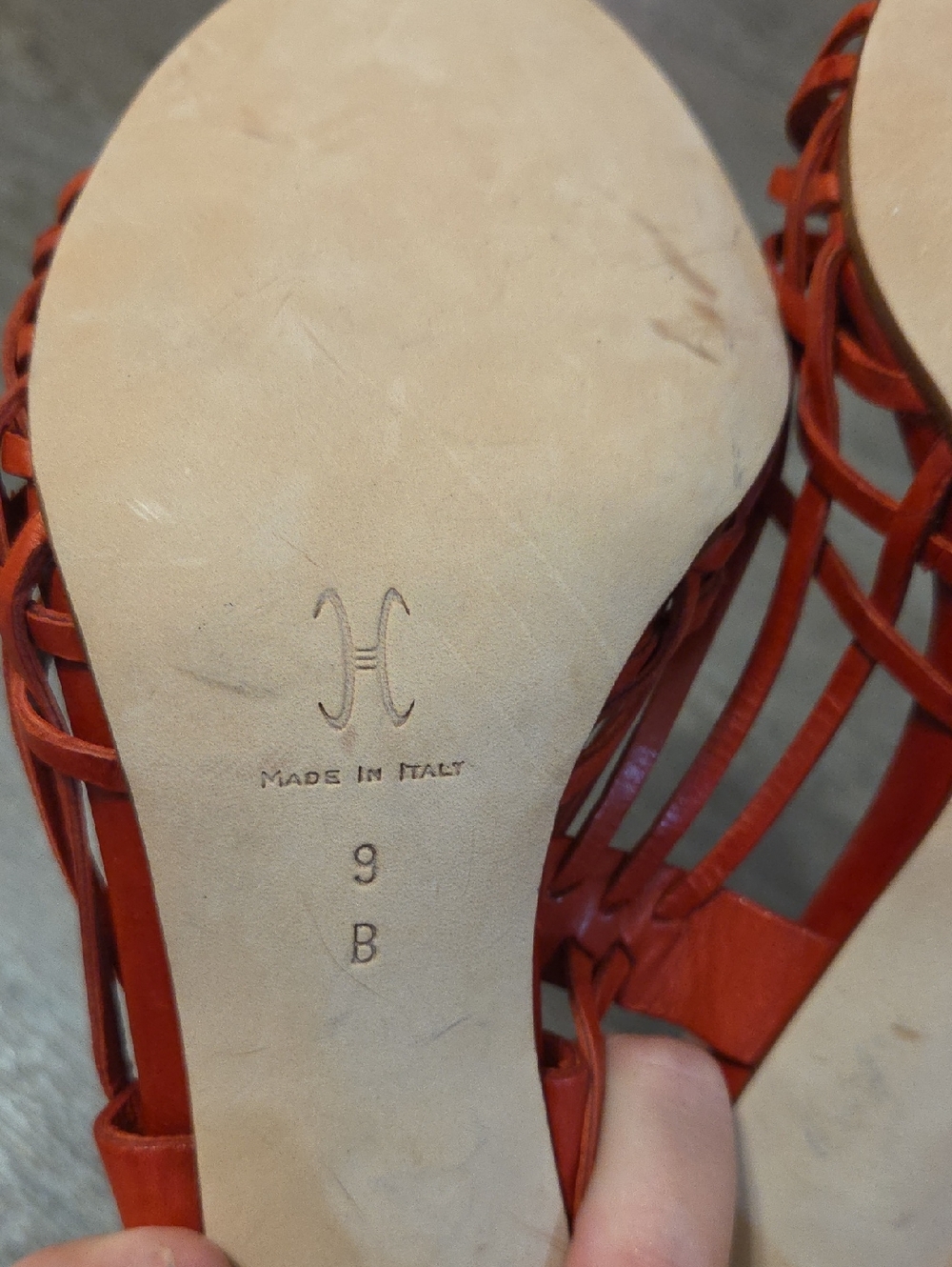 Cole Haan Red Strappy High Heel Sandals - Picture 8 of 10